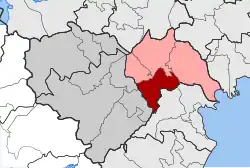 Location within the regional unit