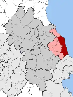 Location within the regional unit