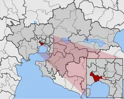Location within the regional unit