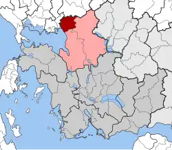Location within the regional unit