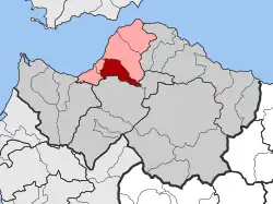 Location within the regional unit