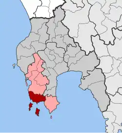 Location within the regional unit