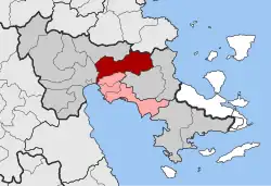 Location within the regional unit