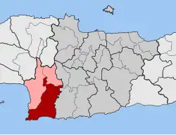 Location within the regional unit