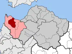 Location within the regional unit