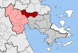 Location within the regional unit