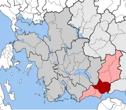 Location of Nafpaktos