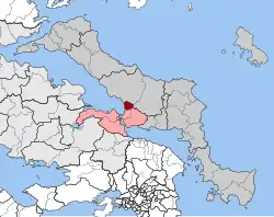 Location within the regional unit