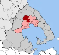 Location within the regional unit