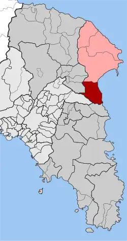 Location within the regional unit