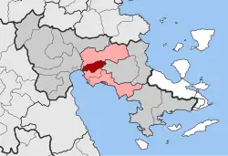 Location within the regional unit