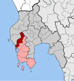 Location within the regional unit