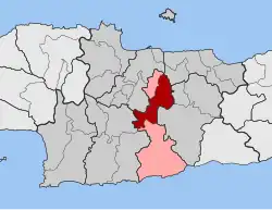 Location within the regional unit