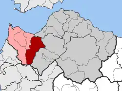 Location within the regional unit