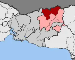 Location within the regional unit