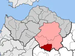 Location within the regional unit