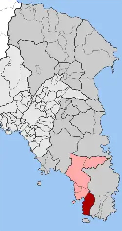 Location within the regional unit
