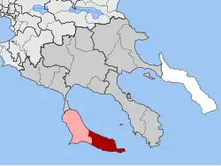Location within the regional unit