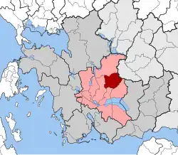 Location within the regional unit