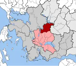Location within the regional unit