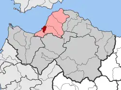 Location within the regional unit