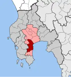 Location within the regional unit
