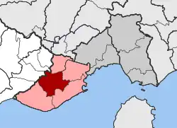 Location within the regional unit