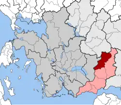 Location within the regional unit