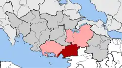 Location within the regional unit