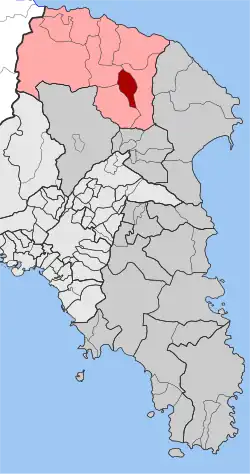 Location within the regional unit