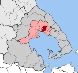 Location within the regional unit