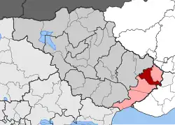 Location within the regional unit