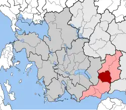 Location within the regional unit