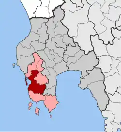 Location within the regional unit