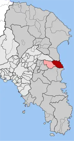 Location within the regional unit