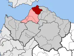 Location within the regional unit