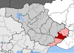 Location within the regional unit
