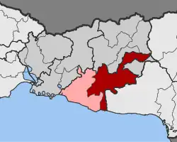 Location within the regional unit