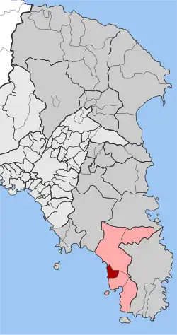 Location within the regional unit