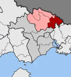 Location within the regional unit