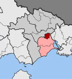 Location within the regional unit
