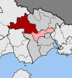 Location within the regional unit
