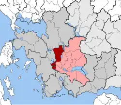 Location within the regional unit