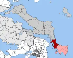 Location within the regional unit