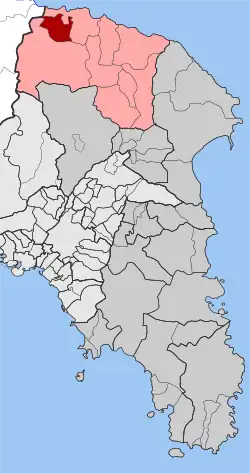 Location within the regional unit