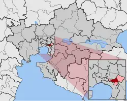 Location within the regional unit