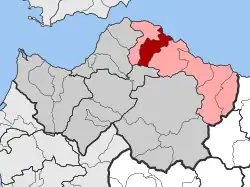Location within the regional unit