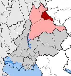 Location within the regional unit