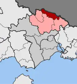 Location within the regional unit
