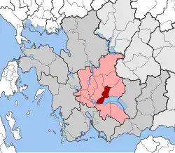 Location within the regional unit
